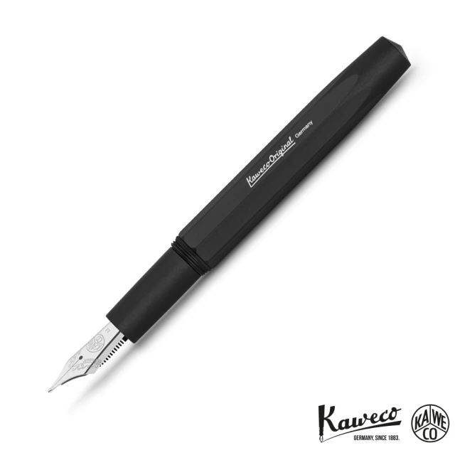 KAWECO ORIGINAL 黑鉻鋁合金 大筆尖款 鋼筆(Black Chrome 250)