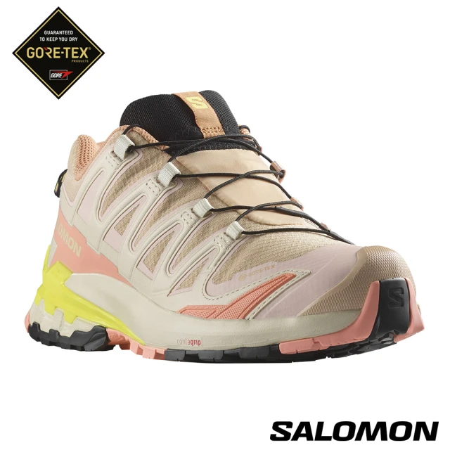 salomonsalomon 女 XA PRO 3D V9 Goretex 健野鞋(榛果棕/英玫紅/黃)