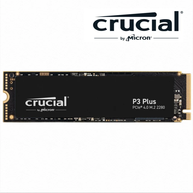 【Crucial 美光】P3 PLUS 500GB/Gen4 M.2 PCIe 固態硬碟