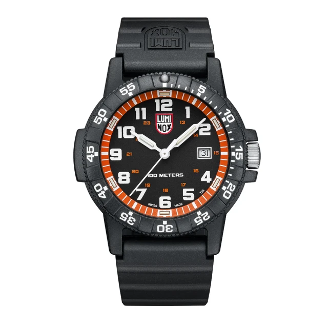 LUMINOX 雷明時 Leatherback Sea Turtle Giant革龜運動腕錶(橘 / 0329)