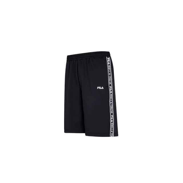 FILA官方直營 男抗UV吸濕排汗針織短褲-黑色(1SHX-5305-BK)