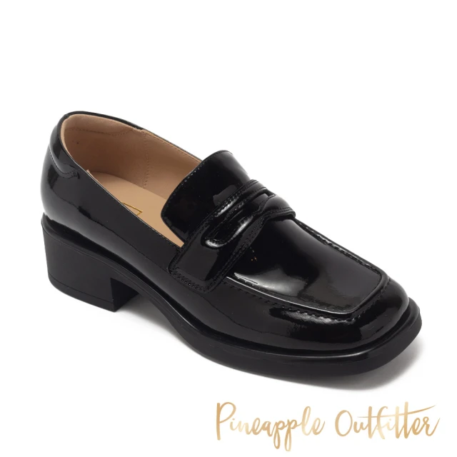 Pineapple OutfitterPineapple Outfitter EBBE 真皮方頭低跟樂福鞋(黑色)
