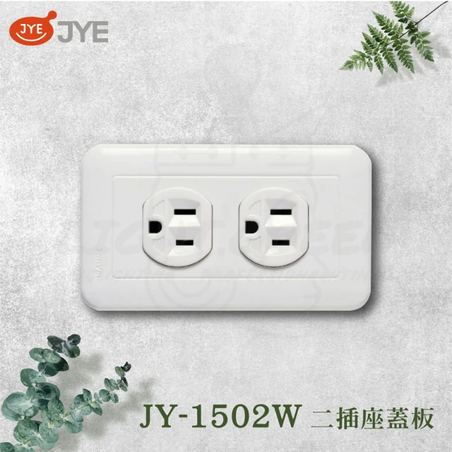 中一電工 JYE 2入組 PANDA 熊貓系列 夜光壁切(二電鍋插座組 JY-1511W)