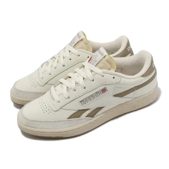 REEBOK 休閒鞋 Club C Revenge Vintage 男鞋 米白 棕 皮革 復古 仿舊(100034035)