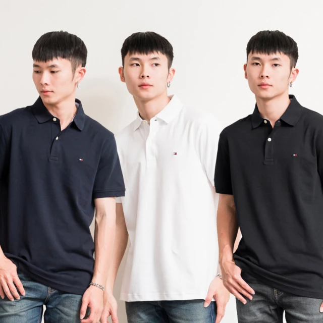 Tommy HilfigerTommy Hilfiger 男版 POLO衫 經典小標 純棉款 立領短袖 短袖 上衣 穿搭 平輸品(現貨 美國代購)