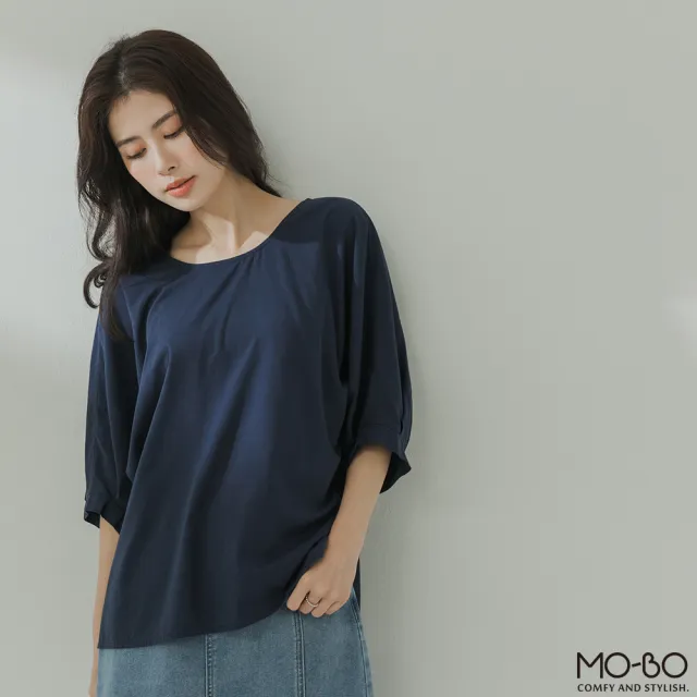 【MO-BO】空氣感圓領小澎袖上衣(上衣)