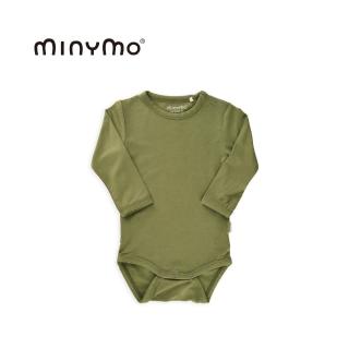 【Brands4Kids】竹纖維長袖包屁衣-綠 Minymo系列(4種尺寸可選)