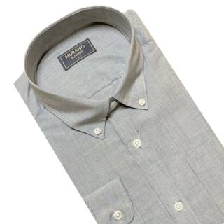【MURANO】SLIM FIT 長袖襯衫-灰(臺灣製、現貨、修身)