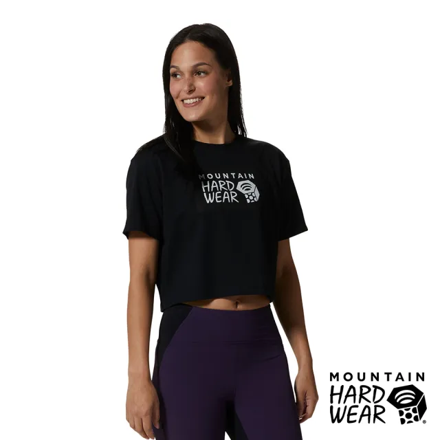 【Mountain Hardwear】Logo Crop Short Sleeve Women LOGO短版短袖棉T恤 女款 黑色 #1983041
