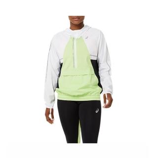 【asics 亞瑟士】Asics Lite-Show Jacket 女 外套 連帽 海外版 運動 路跑 反光 白(2012C365-100)