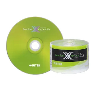 【RITEK錸德】16x DVD-R 4.7GB X版/100片裸裝