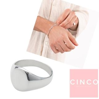【CINCO】葡萄牙精品 Giovanna ring 925純銀 圓形素面戒指(925純銀)