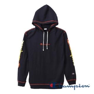 【Champion】官方直營-Campus Logo連帽長袖Tee-男(深藍色)