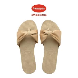 【havaianas 哈瓦仕】平底涼鞋 女鞋 拖鞋 緞面 巴西 You St Tropez Lush 沙灰色 4147010-0154W(哈瓦士)