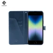 【CASE SHOP】iPhone SE 第3代/第2代/8/7 前收納側掀皮套-藍(隱藏收納功能)