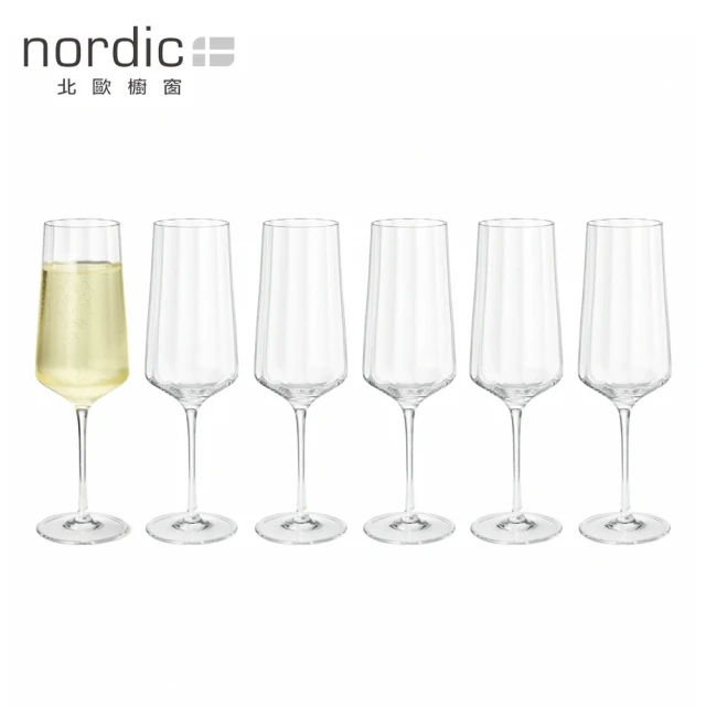 北歐櫥窗 Georg Jensen 喬治傑生 BERNADOTTE 王子 水晶玻璃香檳杯(270ml、六入)