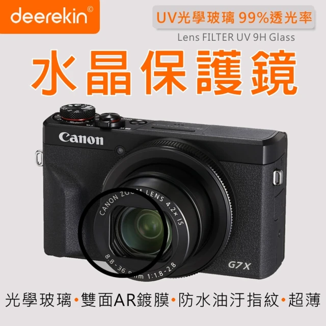【deerekin】UV水晶保護鏡(For Canon PowerShot G7Xm3 G7Xm2 G7X/G7 X Mark III G7 X Mark II G7X)