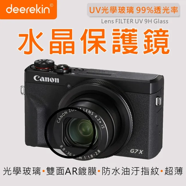 deerekin】UV水晶保護鏡(For Canon PowerShot G7Xm3 G7Xm2 G7X/G7 X