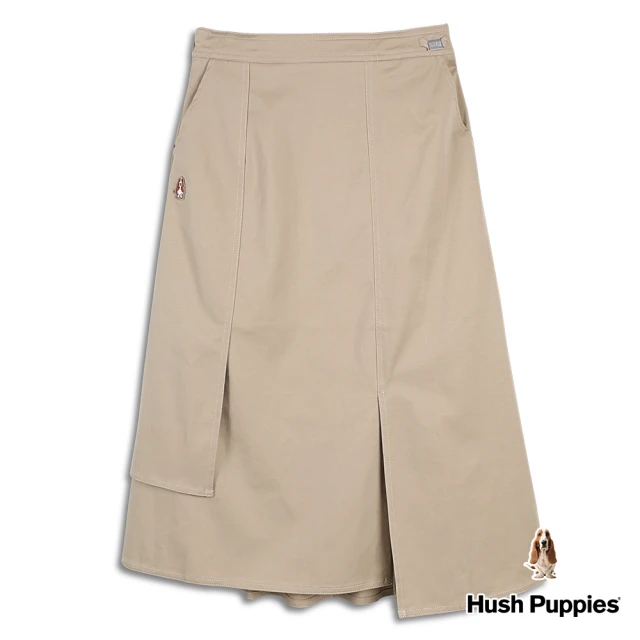 Hush PuppiesHush Puppies 女裝 長裙 女裝裙襬不規則開岔中長裙(卡其 / 34223102)