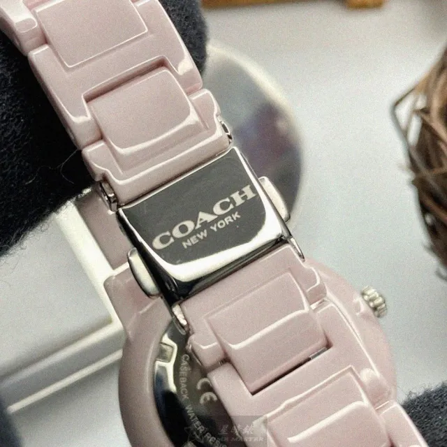 【COACH】COACH蔻馳女錶型號CH00107(粉紅錶面粉紅錶殼粉紅陶瓷錶帶款)