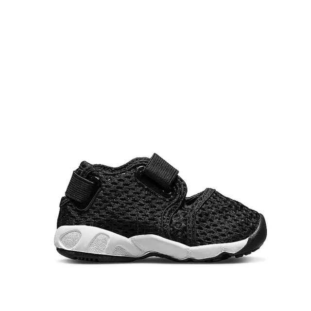 【NIKE 耐吉】涼鞋 小童 童鞋 兒童 忍者鞋 魔鬼氈 運動 LITTLE RIFT TD BOYS 黑 317415-014