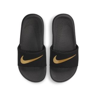 【NIKE 耐吉】拖鞋 大童 中童 童鞋 兒童 運動 KAWA SLIDE GS/PS 黑金 819352-003(3A5142)