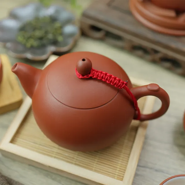 台灣製造】小圓珠壺160cc 台灣鶯歌陶藝之美(茶具茶壺朱泥紫砂段泥泡