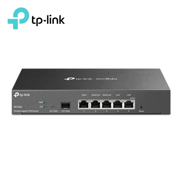 【TP-Link】ER7206 SafeStream Gigabit 多WAN VPN 防火牆 高階雲端管理路由器 SFP WAN 商辦/企業適用