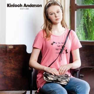 【Kinloch Anderson】圓領刺繡長版上衣 金安德森女裝(粉)