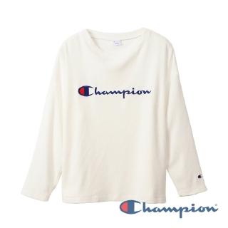 【Champion】官方直營-Campus 草寫LOGO長袖Tee-男(白色)