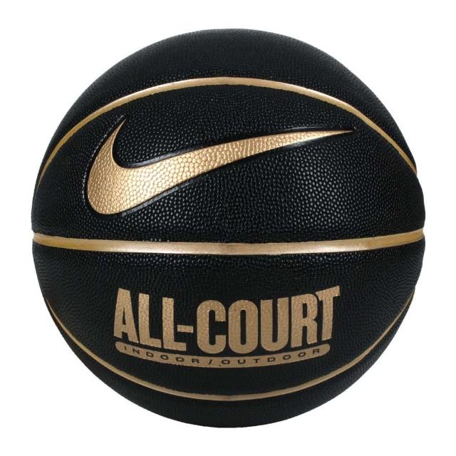 【NIKE 耐吉】EVERYDAY ALL COURT 8P籃球-室內外 7號球 黑金(N100436907007)