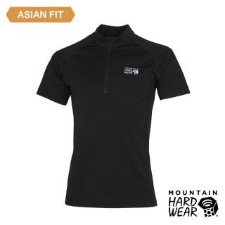【Mountain Hardwear】Estero Short Sleeve Zip T Men 彈性快乾短袖拉鍊排汗衣 男款 黑色 #OE3331