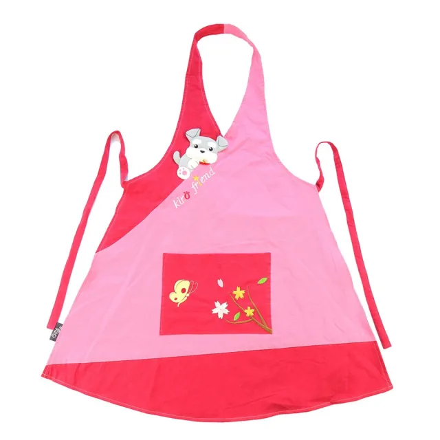 【KIRO 貓】雪納瑞 蝴蝶 刺繡 繞頸 綁帶 防油煙居家圍裙/廚房工作服(830035005)