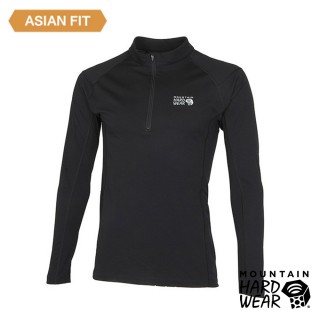 【Mountain Hardwear】Estero Long Sleeve Zip T Men 彈性快乾長袖拉鍊排汗衣 男款 黑色 #OE3305
