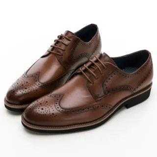 【GEORGE 喬治皮鞋】經典系列 雕花蛇紋綁帶紳士鞋 -棕 135006CZ-29