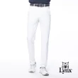 【Lynx Golf】korea男款素面款LXG字樣造型袋蓋設計平口休閒長褲(白色)