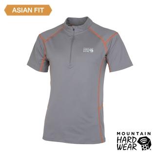 【Mountain Hardwear】Estero Short Sleeve Zip T Men 彈性快乾短袖拉鍊排汗衣 男款 魔鬼魚灰 #OE3331