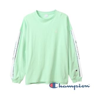 【Champion】官方直營-Campus刺繡Logo長袖Tee-男(淡綠色)