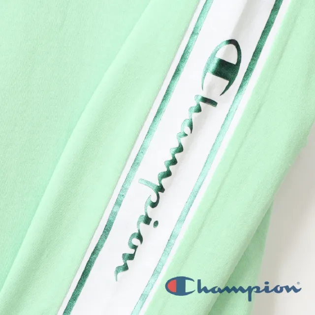 【Champion】官方直營-Campus刺繡Logo長袖Tee-男(淡綠色)