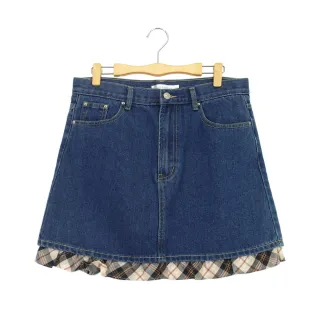 【Kinloch Anderson】金安德森女裝 剪接荷葉牛仔短裙(藍)