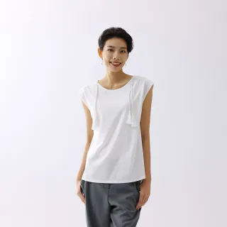 【giordano ladies】23SS_流蘇抽繩棉質背心(02323032)