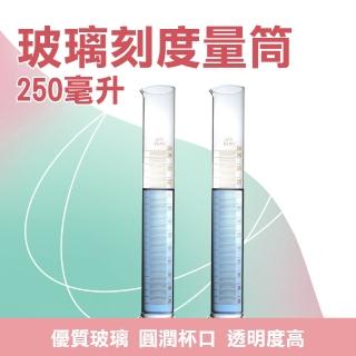 【RYAN】錐形燒杯 玻璃刻度量筒 250ml 具嘴量筒 耐酸鹼 透明度高 851-GPT250(量筒 量杯 實驗室器具)