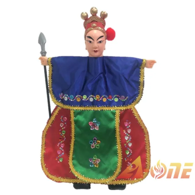 【A-ONE 匯旺】趙子龍 披風傳統布袋戲偶 送DIY彩繪流體熊組 流蘇裝飾 台灣刺繡貼 戲偶架 禮物布玩偶手偶