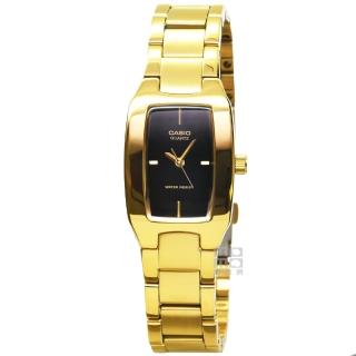 【CASIO 卡西歐】卡西歐酒桶石英鋼帶女錶-金色(LTP-1165N-1C 臺灣公司貨)
