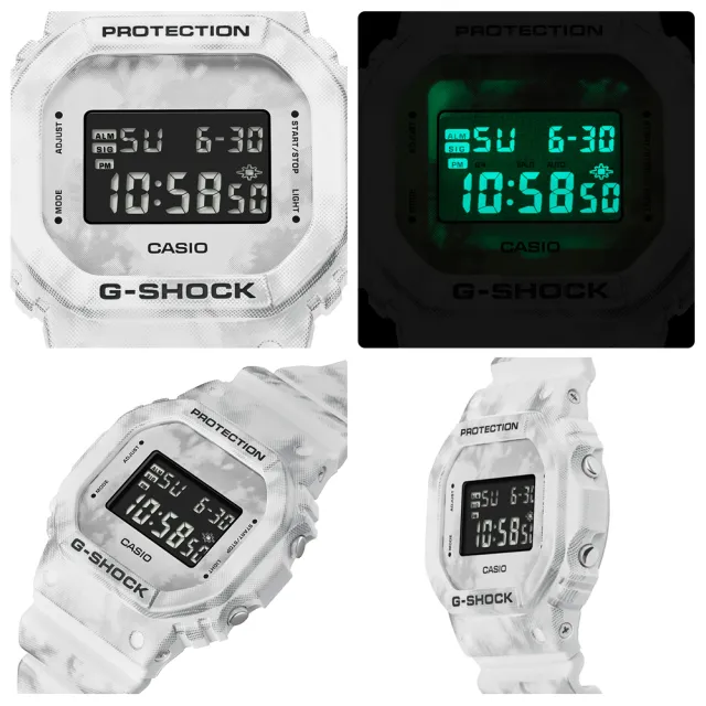 【CASIO 卡西歐】G-SHOCK 冰凍森林系列電子手錶 畢業 禮物(DW-5600GC-7/速)