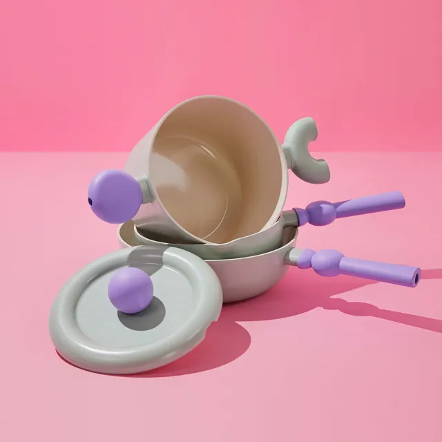 【NEOFLAM】韓國製Better Finger系列鑄造炒鍋22cm(IH爐可用鍋/非鐵氟龍不沾塗層)