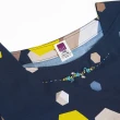 【ILEY 伊蕾】亮采幾何圖案漸層造型七分袖上衣1221281406(深藍)