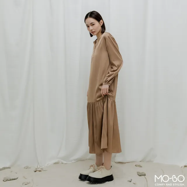 【MO-BO】希望之際V領長版洋裝(洋裝)