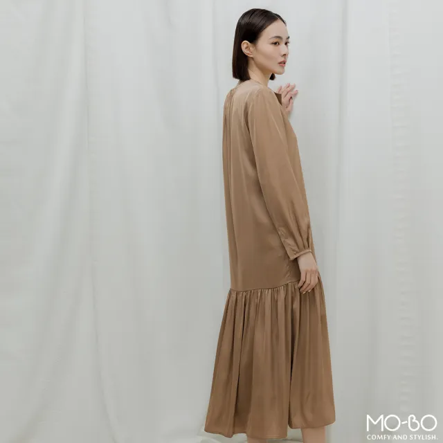 【MO-BO】希望之際V領長版洋裝(洋裝)