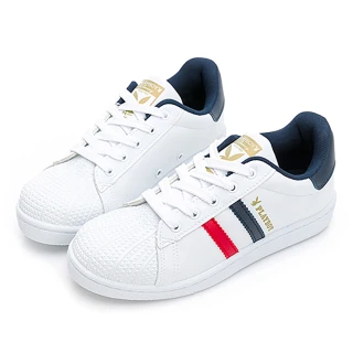 【PLAYBOY】美式潮流 輕量貝殼兔兔小白鞋-藍紅-Y8228F6